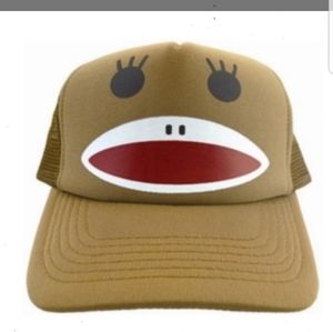 Kids Youth Monkey cap hat snapback chimpanzees brown children Adjustable primate